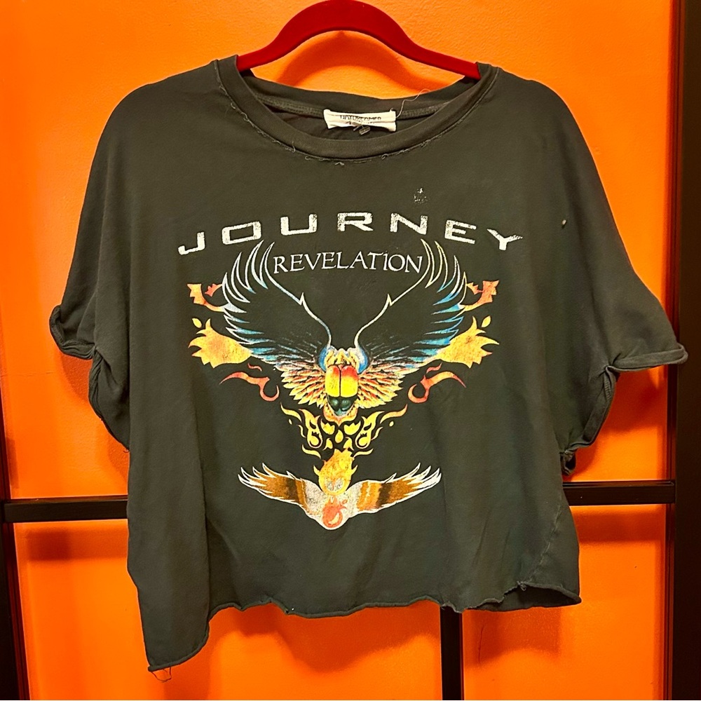 '💚💚5/$25💚💚 Journey' Graphic Crop Tee - Black